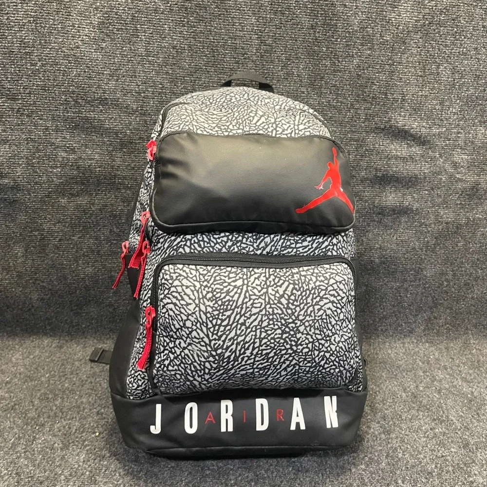 Nike Air Jordan 0670-G3A Black Elephant Print‎ Jumpman Sport Essential Backpack